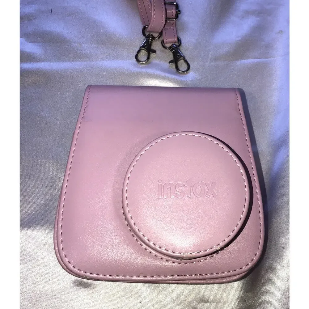 Instax Camera Case Bag Pink Adjustable Strap